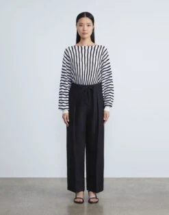 Silk-Linen Chelsea Pant 17 Silk-Linen Chelsea Pant -Chic Daily Fashion mpd69r 1g63 black full