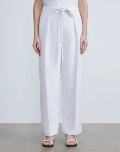 Silk-Linen Chelsea Pant 23 Silk-Linen Chelsea Pant -Chic Daily Fashion mpd69r 1g63 white