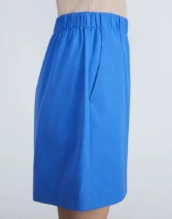 Organic Cotton Poplin Riverside Short -Chic Daily Fashion mpd84r 1r48 classic cobalt detail2