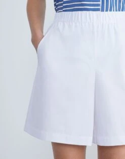 Organic Cotton Poplin Riverside Short -Chic Daily Fashion mpd84r 1r48 white detail2