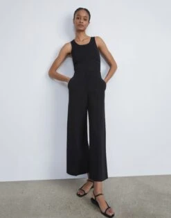 Finesse Crepe Franklin Wide Leg Ankle Pant -Chic Daily Fashion mpd87r 6147 black elevated priority