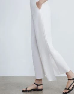 Finesse Crepe Franklin Wide Leg Ankle Pant -Chic Daily Fashion mpd87r 6147 cloud detail