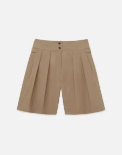 Lightweight Cotton Twill William Pleated Short