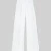Structured Linen Twill Thames Wide Leg Pant