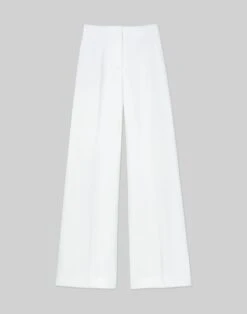Structured Linen Twill Thames Wide Leg Pant