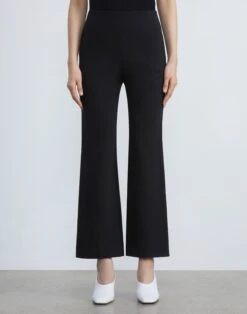 Regenerated Punto Milano Gates Flared Pant -Chic Daily Fashion mpd91r j003 black
