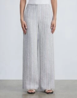 French Stripe Linen Sullivan Pant -Chic Daily Fashion mpd97r 1y03 sandstone multi