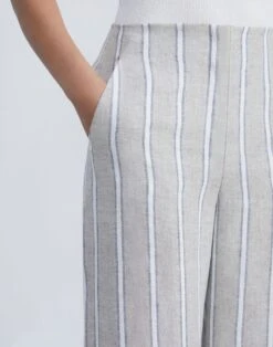 French Stripe Linen Sullivan Pant -Chic Daily Fashion mpd97r 1y03 sandstone multi detail