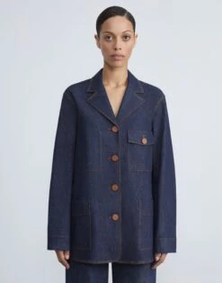 L148 Denim A-Line Chore Jacket 7 L148 Denim A-Line Chore Jacket -Chic Daily Fashion mq824w 1u57 shipyard indigo