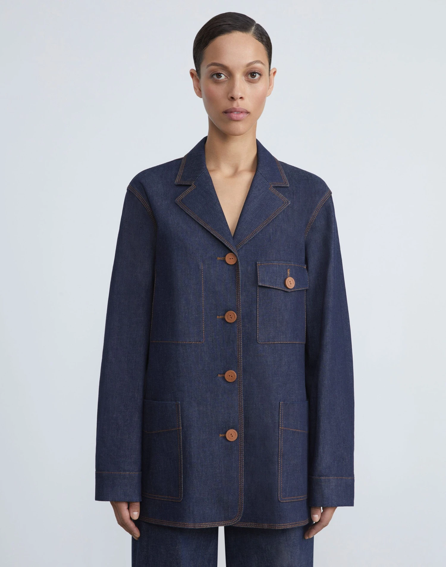 L148 Denim A-Line Chore Jacket 3 L148 Denim A-Line Chore Jacket - Image 3