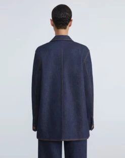 L148 Denim A-Line Chore Jacket 8 L148 Denim A-Line Chore Jacket -Chic Daily Fashion mq824w 1u57 shipyard indigo back