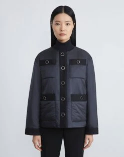 Regenerated Poly Tech Quilted Jacket -Chic Daily Fashion mq825r 1q62 black
