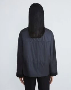 Regenerated Poly Tech Quilted Jacket -Chic Daily Fashion mq825r 1q62 black back