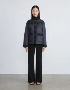 Regenerated Poly Tech Quilted Jacket -Chic Daily Fashion mq825r 1q62 black full