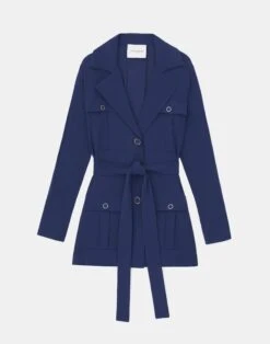 Matte Jersey Belted Field Jacket