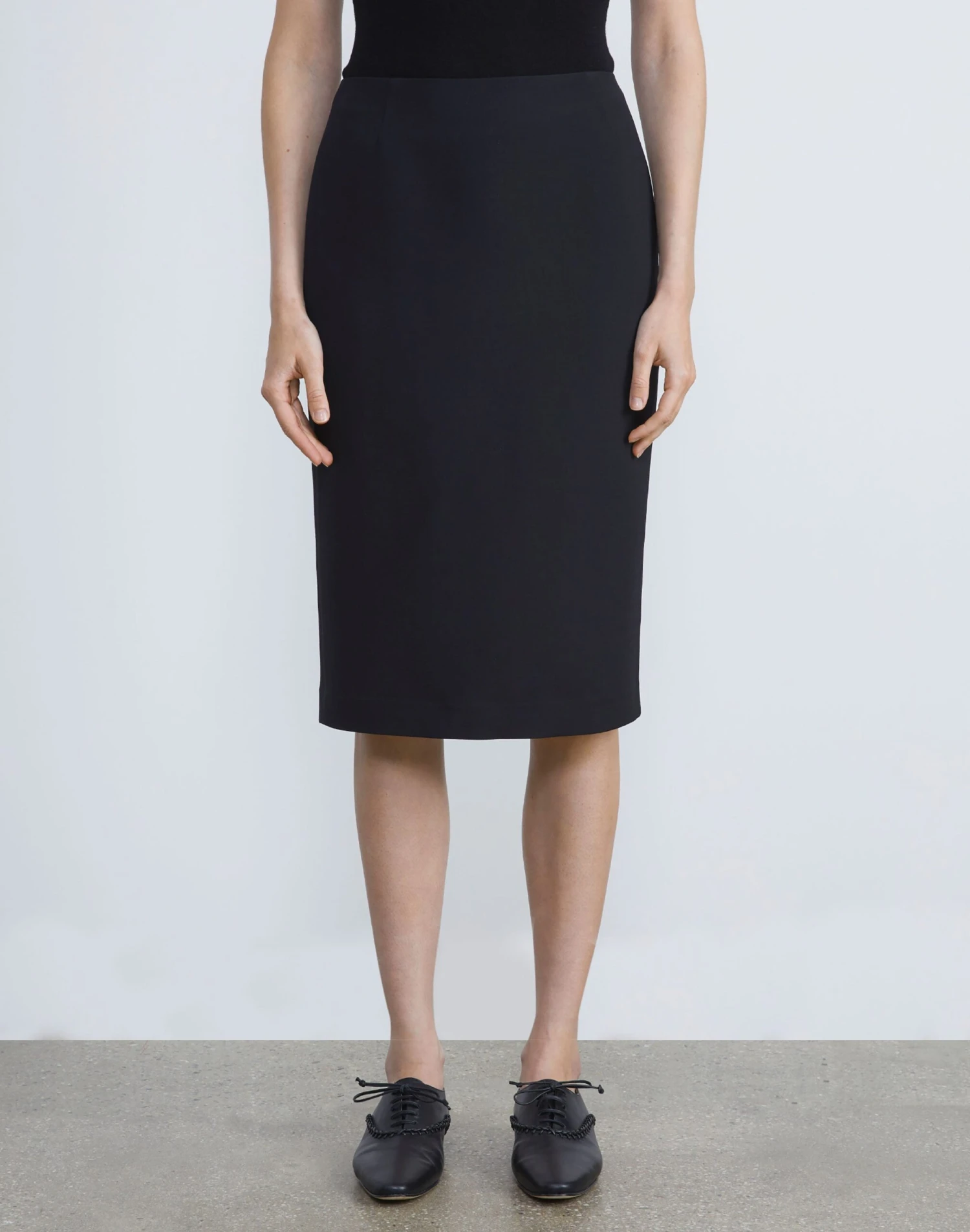 Wool-Silk Crepe Pencil Skirt 3 Wool-Silk Crepe Pencil Skirt - Image 3