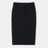 Wool-Silk Crepe Pencil Skirt