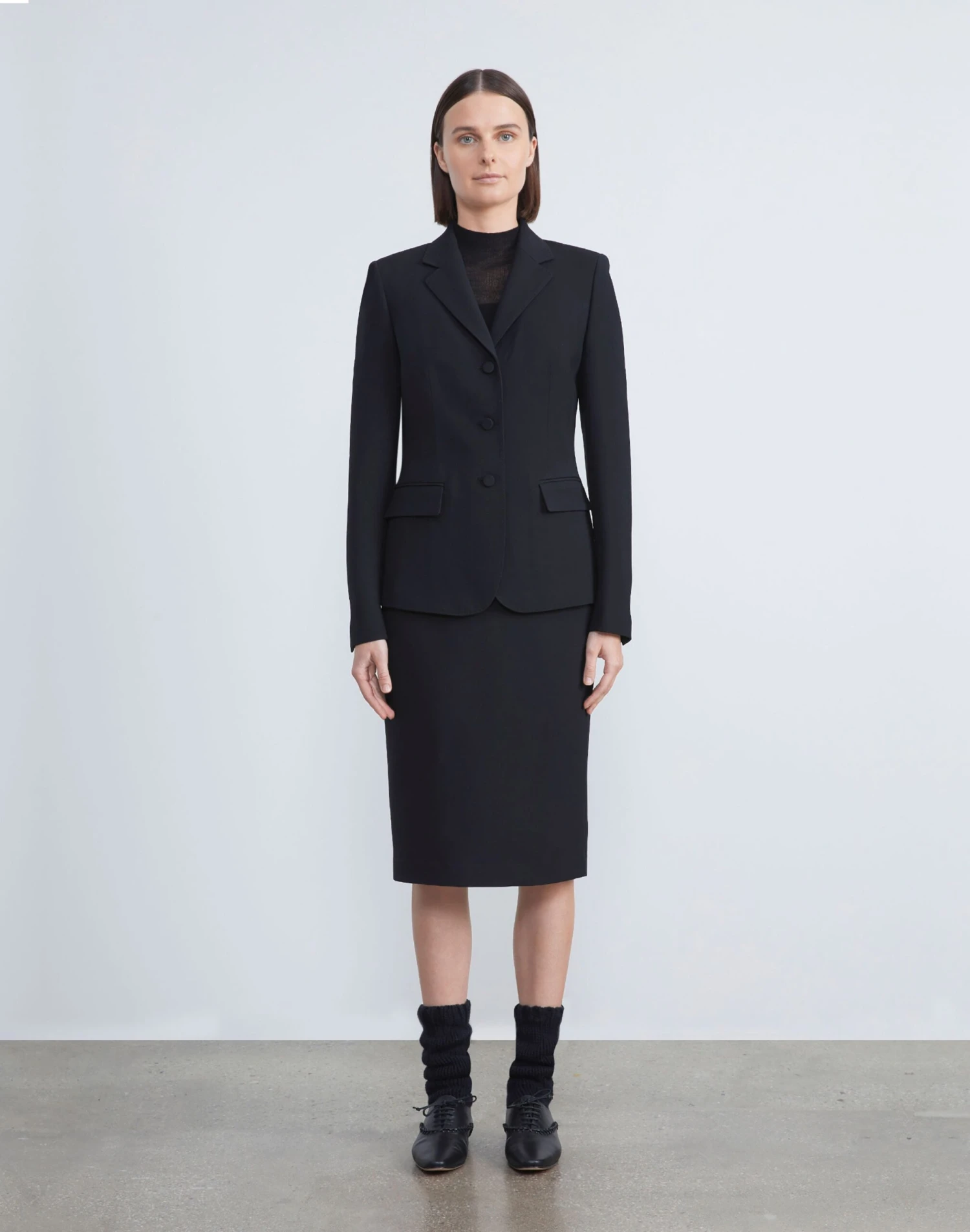 Wool-Silk Crepe Pencil Skirt 2 Wool-Silk Crepe Pencil Skirt - Image 2