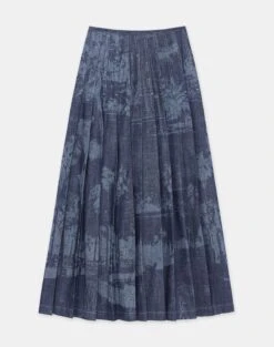 Postcards Laser Print Chambray Skirt
