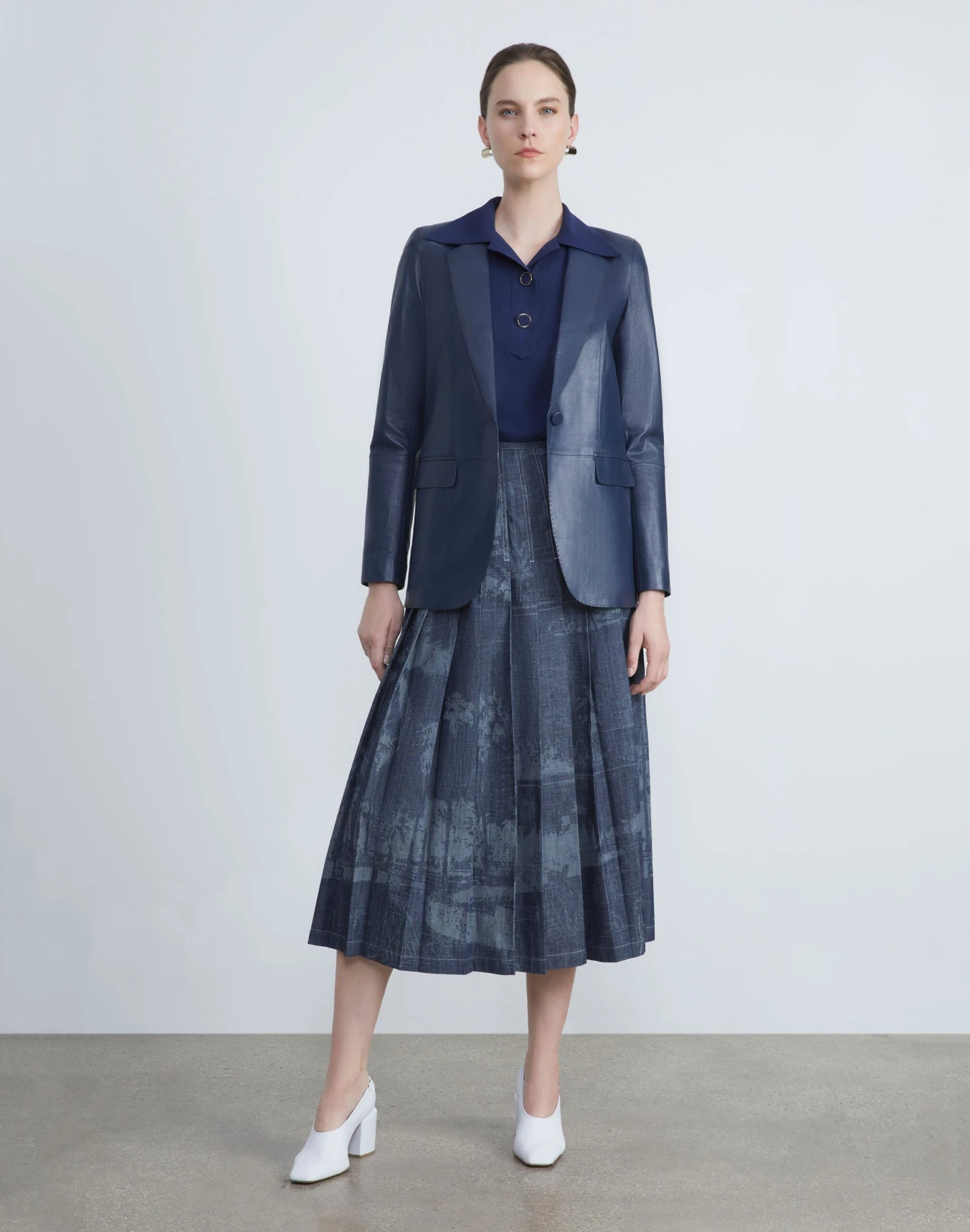 Postcards Laser Print Chambray Skirt 2 Postcards Laser Print Chambray Skirt - Image 2