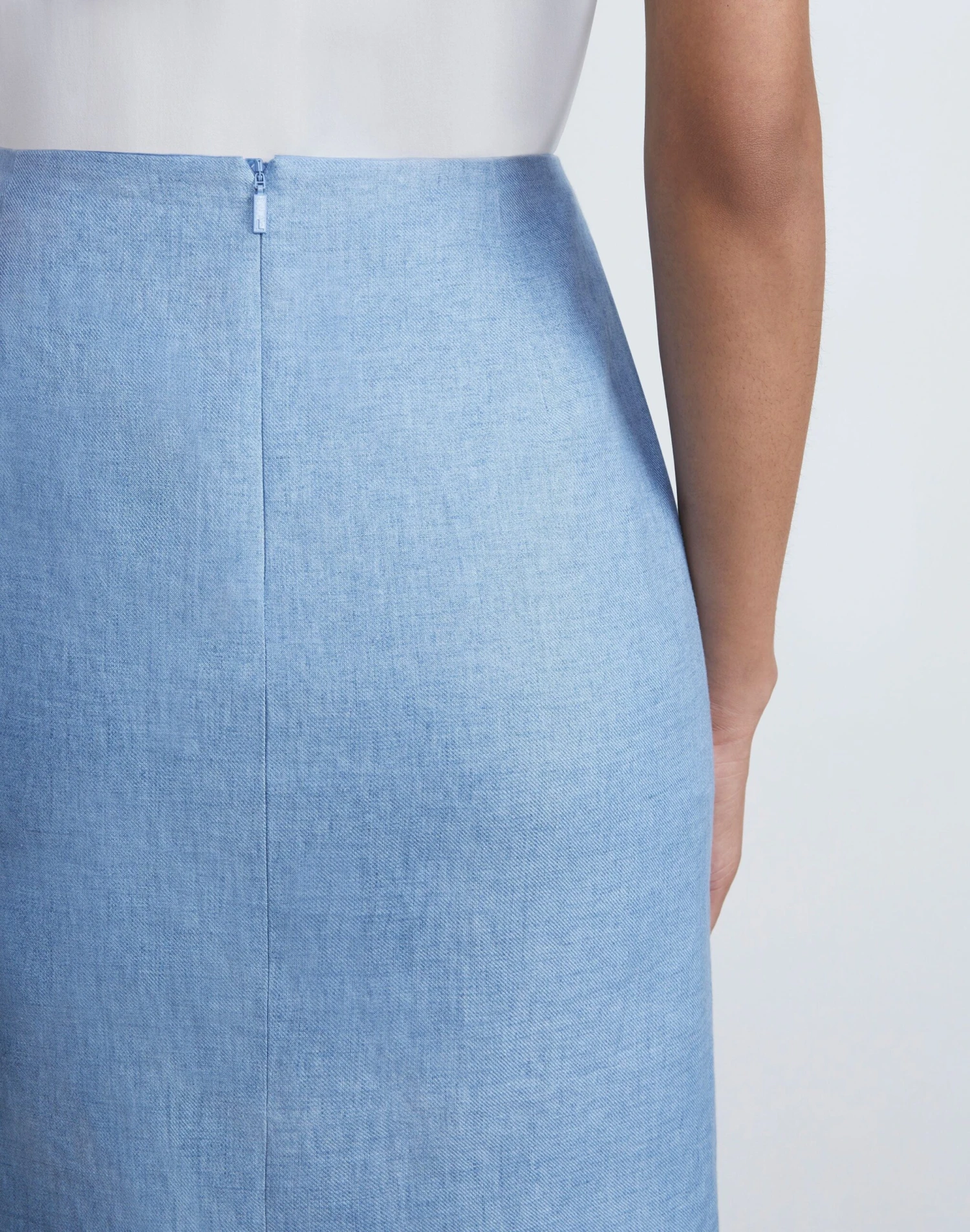 Linen Twill Mélange Pencil Skirt 5 Linen Twill Mélange Pencil Skirt - Image 5