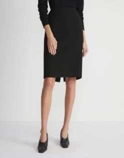 Finesse Crepe Pencil Skirt -Chic Daily Fashion msp15r 6147 black