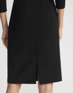 Finesse Crepe Pencil Skirt -Chic Daily Fashion msp15r 6147 black detail