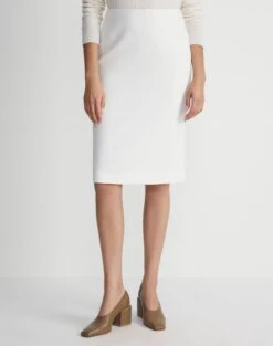 Finesse Crepe Pencil Skirt -Chic Daily Fashion msp15r 6147 cloud