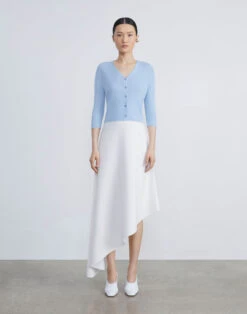 Finesse Crepe Asymmetric Skirt 14 Finesse Crepe Asymmetric Skirt -Chic Daily Fashion msp20r 6147 cloud full