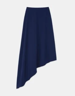 Finesse Crepe Asymmetric Skirt