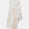 Postcards Jacquard Silk Asymmetric Skirt
