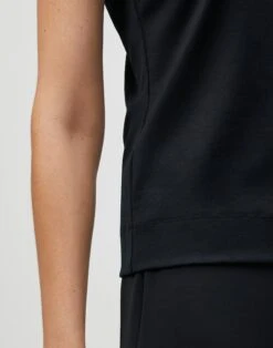 Cotton Rib Scoop Neck Tank -Chic Daily Fashion mta46r j548 black detail2