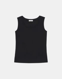 Cotton Rib Scoop Neck Tank