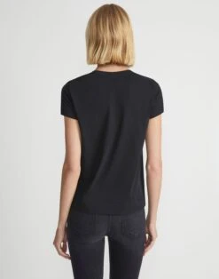 Cotton Jersey Modern Tee -Chic Daily Fashion mtab2r j807 black back