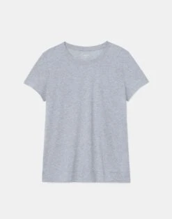 Cotton Jersey Modern Tee -Chic Daily Fashion mtab2r j807 grey melange flat