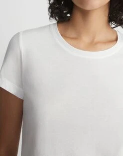 Cotton Jersey Modern Tee -Chic Daily Fashion mtab2r j807 white detail