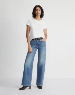 Cotton Jersey Modern Tee -Chic Daily Fashion mtab2r j807 white full