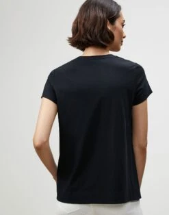 Cotton Jersey Modern V-Neck Tee -Chic Daily Fashion mtaf9r j807 black back