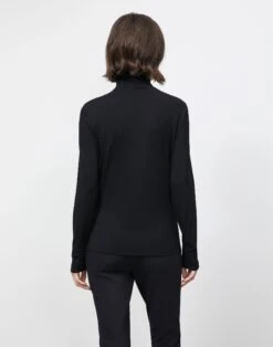 Nouveau Jersey Turtleneck -Chic Daily Fashion mtam1r j938 black back