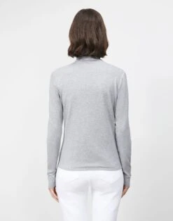 Nouveau Jersey Turtleneck -Chic Daily Fashion mtam1r j938 nickel melange back