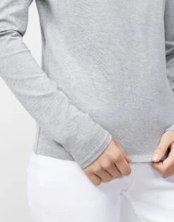 Nouveau Jersey Turtleneck -Chic Daily Fashion mtam1r j938 nickel melange detail2