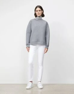 Nouveau Jersey Turtleneck -Chic Daily Fashion mtam1r j938 nickel melange full