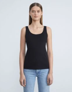 Mesh Jersey Scoop Neck Tank -Chic Daily Fashion mtap4r j397 black