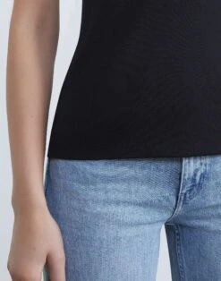 Mesh Jersey Scoop Neck Tank -Chic Daily Fashion mtap4r j397 black detail2