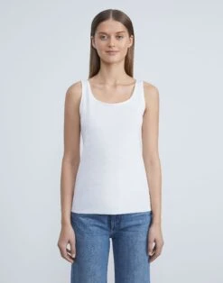 Mesh Jersey Scoop Neck Tank -Chic Daily Fashion mtap4r j397 cloud