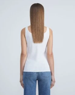 Mesh Jersey Scoop Neck Tank -Chic Daily Fashion mtap4r j397 cloud back