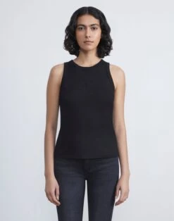 Cotton Rib Racerback Tank -Chic Daily Fashion mtar6r j548 black