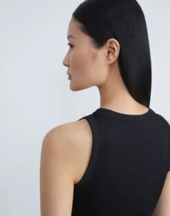 Cotton Rib Racerback Tank -Chic Daily Fashion mtar6r j548 black detail2