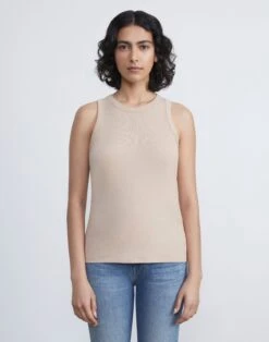 Cotton Rib Racerback Tank -Chic Daily Fashion mtar6r j548 dune