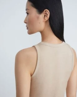 Cotton Rib Racerback Tank -Chic Daily Fashion mtar6r j548 dune detail2